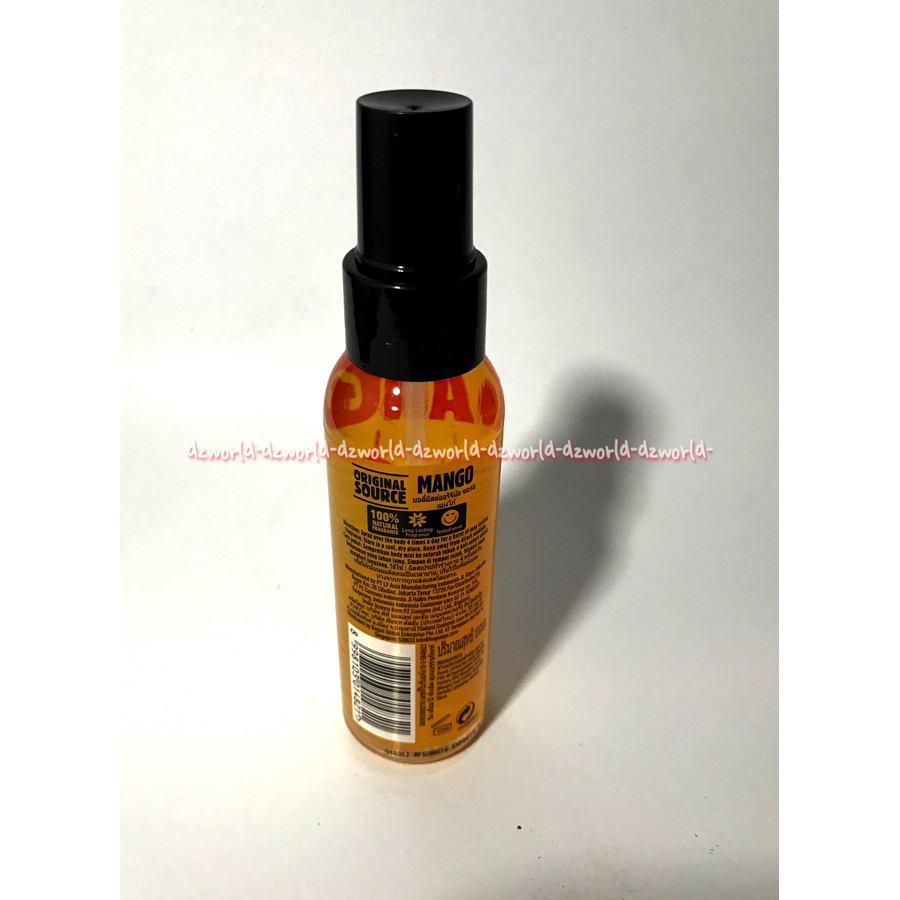 Original Source Body Mist Parfum 100ml Vanilla Raspberry Mango Coconut Maple Vanilla Mix OS Originalsource