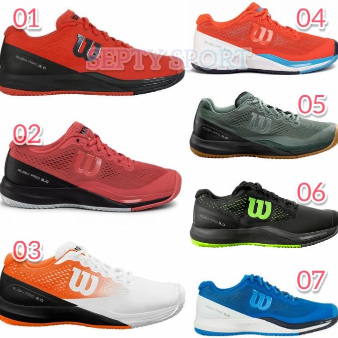 SEPATU TENIS WILSON RUSH PRO 3.0 SEPATU TENNIS WILSON