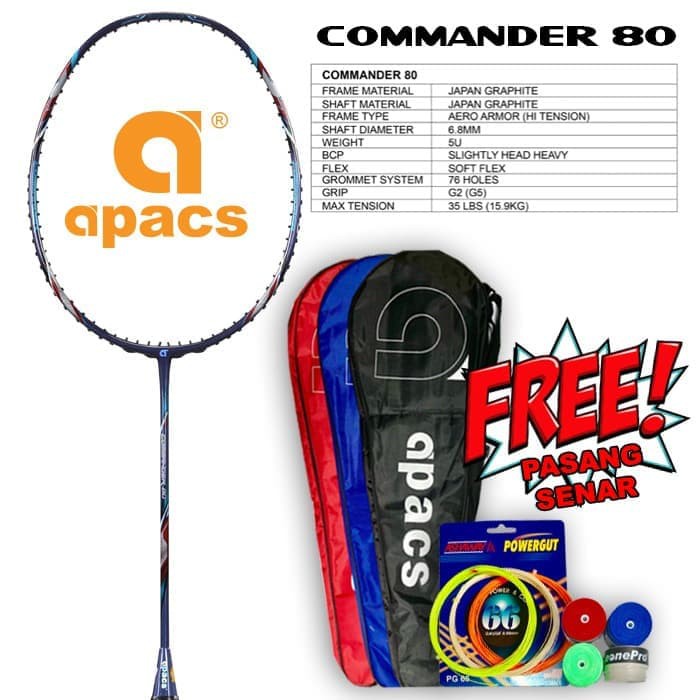 APACS COMMANDER 80 RAKET BADMINTON - ORIGINAL