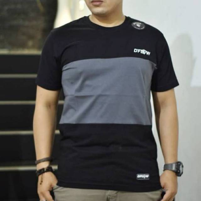 Original / Baju / Kaos original dflow bestseller hitam abu hitam free sticker / Fashion / Grosir