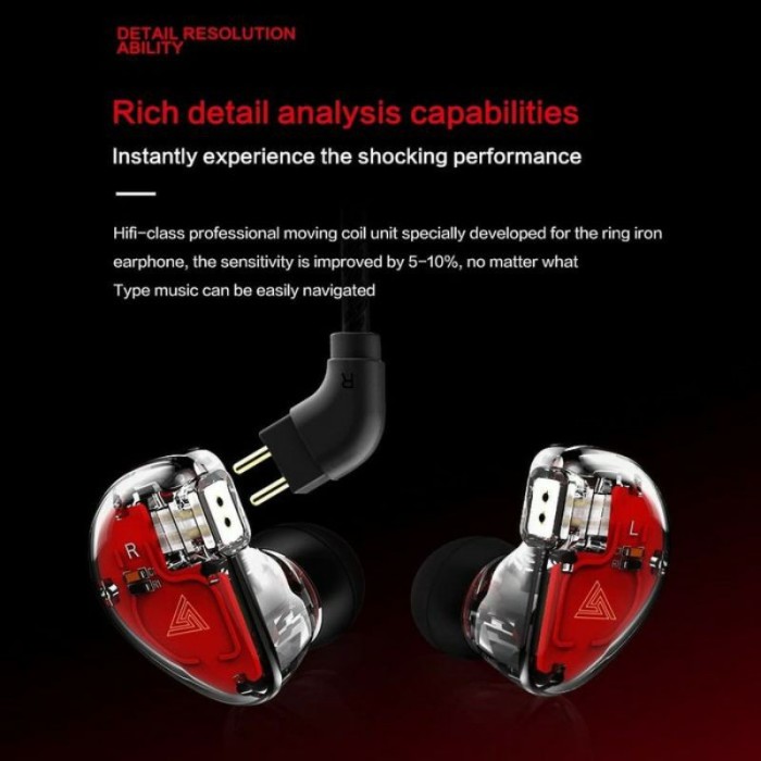 QKZ VK5 with Mic HiFi Stereo Earphone Headset Sports Hifi Bass