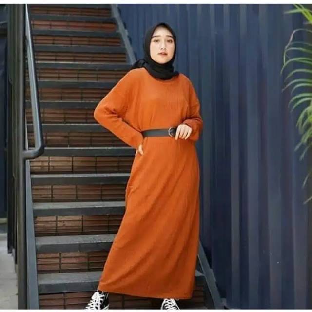 MEDARI LONG DRES / BOXY LONG DRESS  / PAKAIAN WANITA