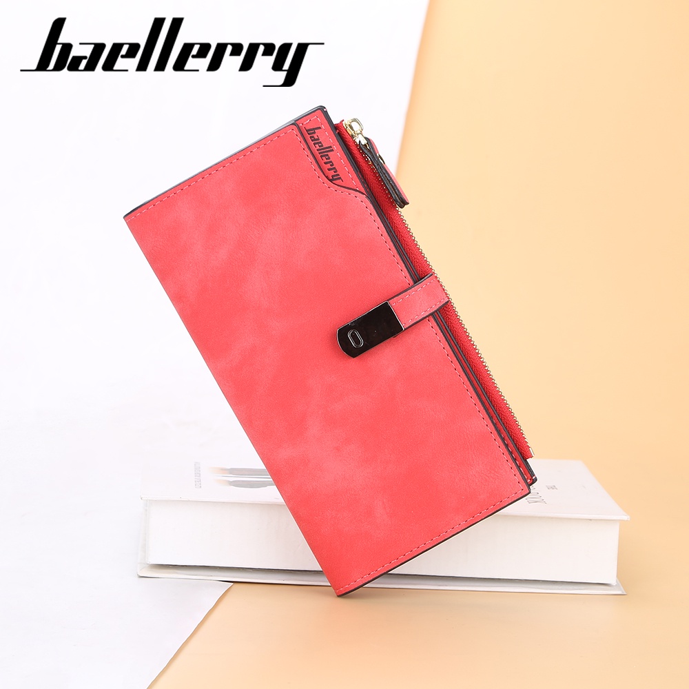 BAELLERRY N2355 Dompet Wanita Panjang Dompet Handphone Bahan Kulit PU Leather WATCHKITE WKOS