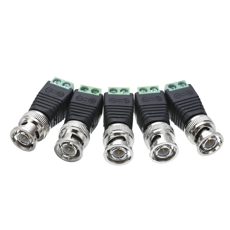 Kabel adapter Konektor Coax Cat5 Ke BNC 10 Male Untuk CCTV