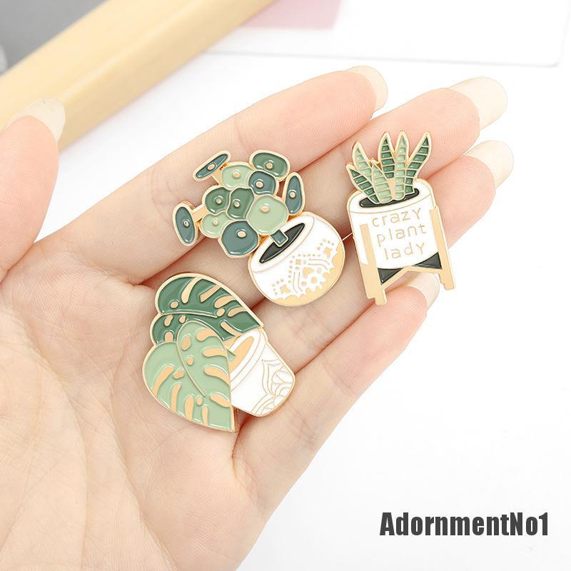 (Adornmentno1) Bros Pin Enamel Desain Tanaman Monstera I Love You