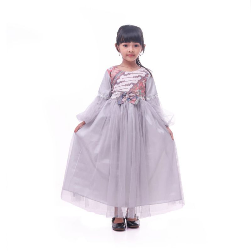 baju muslim anak perempuan/baju pesta anak/dress anak/gaun anak perempuan/baju anak/baju kondangan a