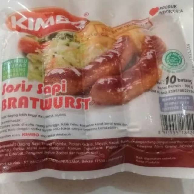 

Kimbo sosis sapi bratwurst isi 10 500 gram
