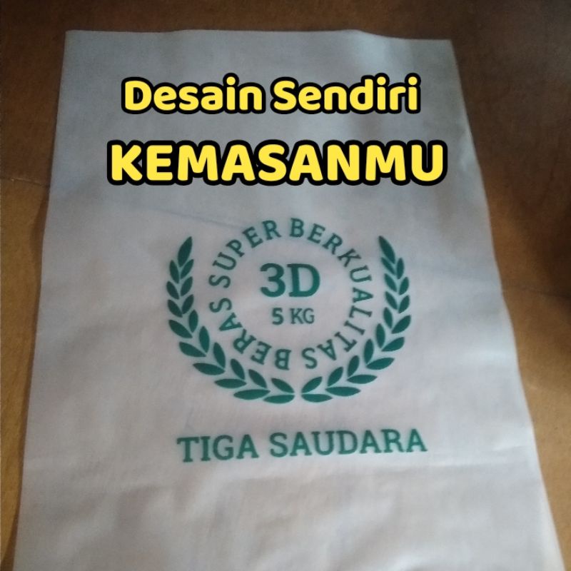plastik hd kemasan beras 5kg sablon 100 pcs