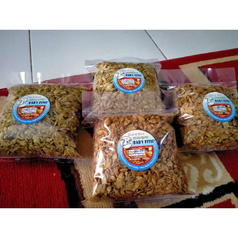 

baby fish rasa original dan pedas 500 gram