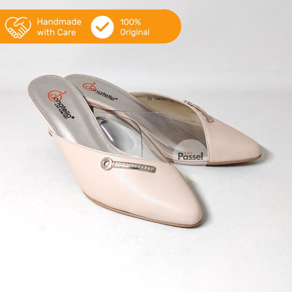 Donatello Sz. 36-40 Pointed Toe Heels 6,5 Cm Wanita Slip On | IY546301 / IY546302