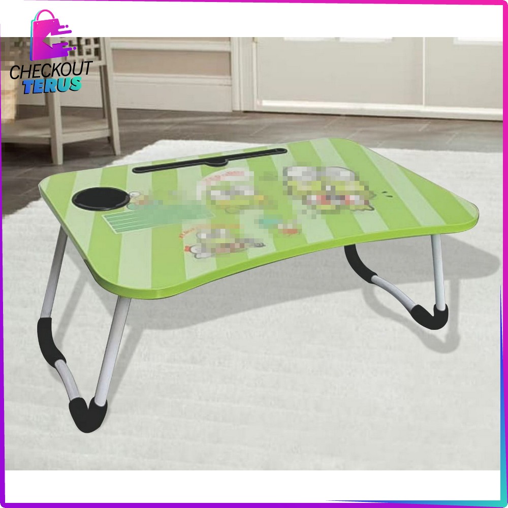 CT C78 Meja Lipat Portable Multifungsi Anti Air Polos dan Karakter Folding Table Meja Belajar Anak Meja Laptop