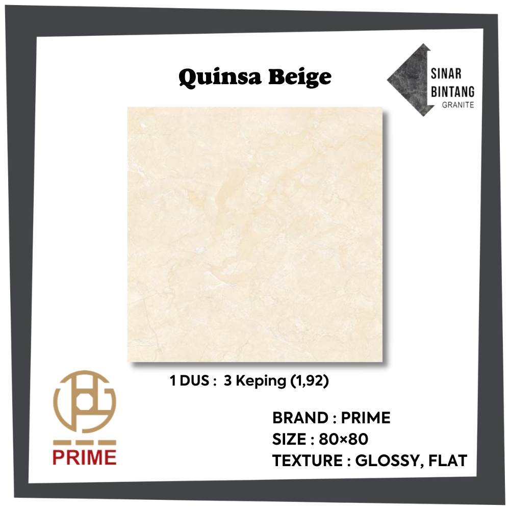 Granit 80X80 | Granit Lantai Quinsa Beige PRIME