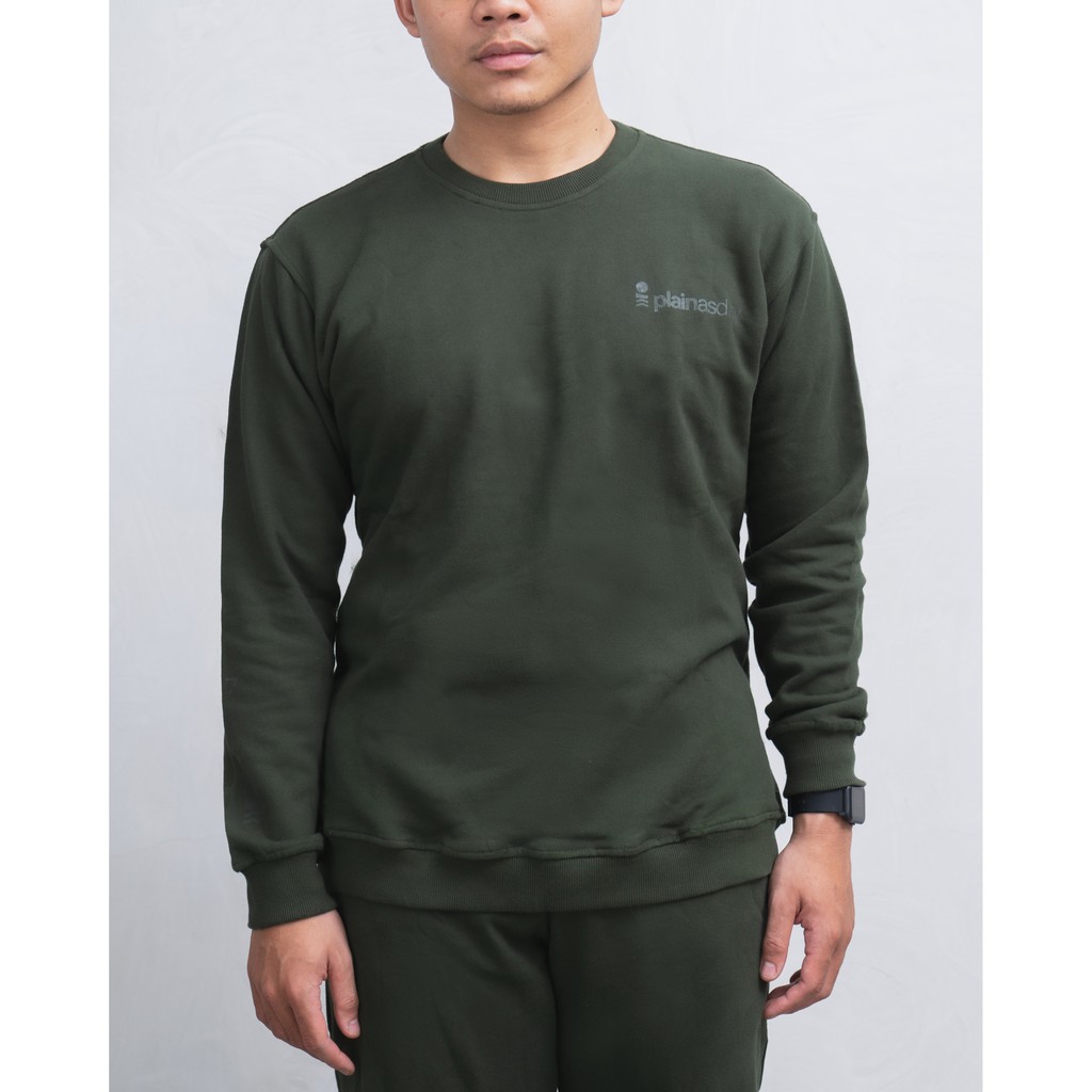 PLAIN CREWNECK by PAD - ARMY GREEN