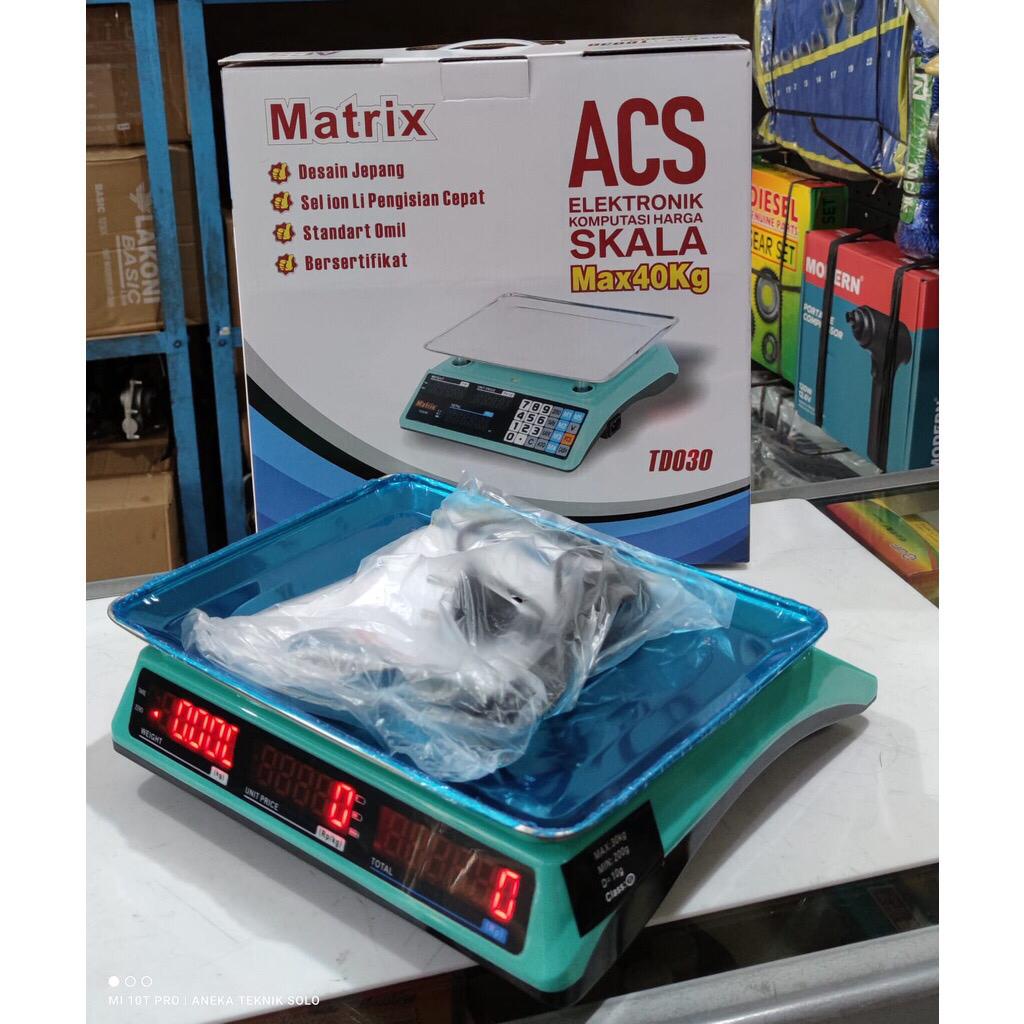 Timbangan Digital 30KG (40kg) Matrix-TD030 dan FDS-30 Double Display Anti Air, Garansi 1 Tahun