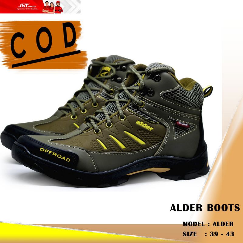 L-TRACK sepatu olahraga outdoor gunung boots pria tinggi Size 39-43 Sol men's hiking shoes karet upper kulit sintetis sepatu pria hiking terlaris keren