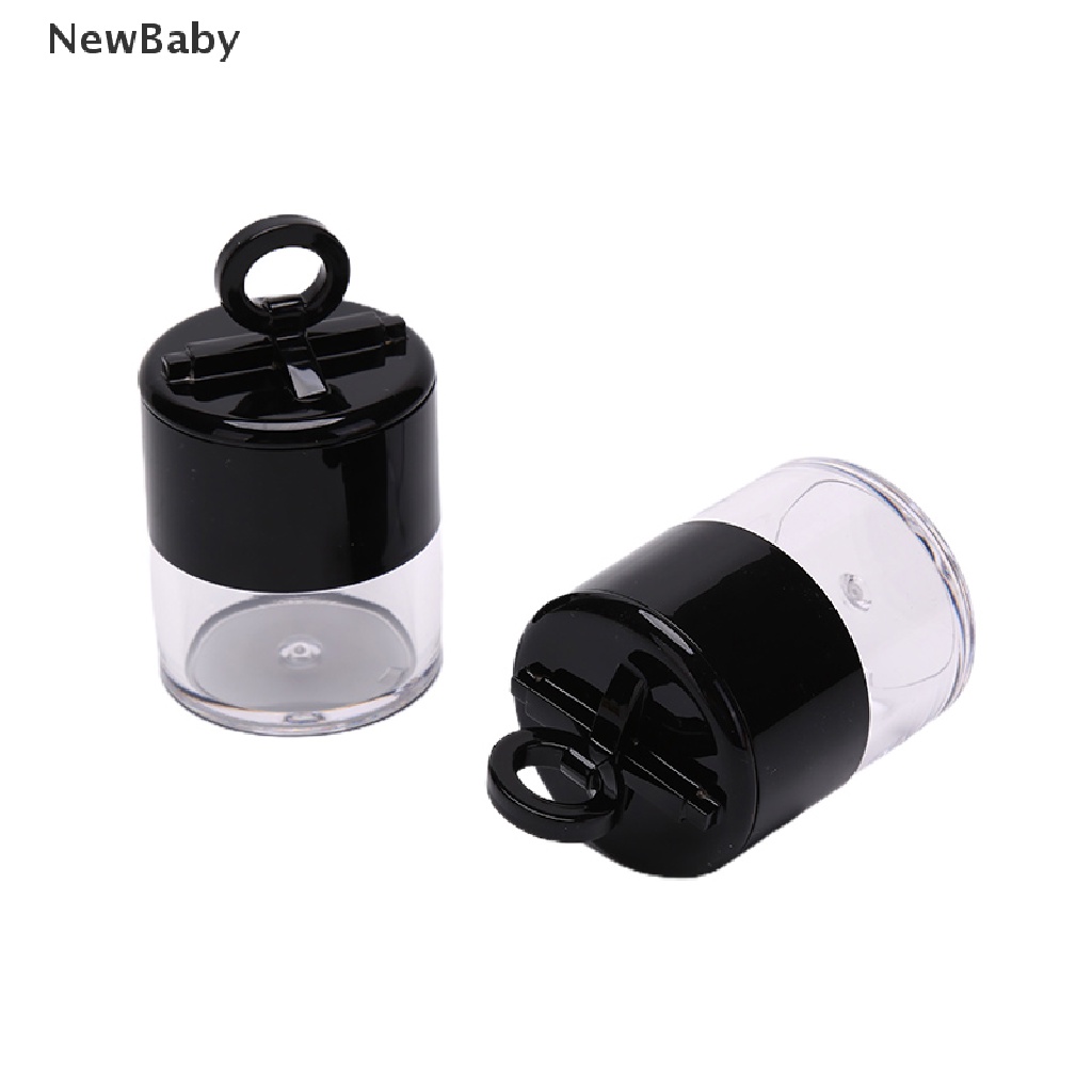 Newbaby Kontainer Kosong 10g Portable Bahan Plastik Dengan Puff Untuk Bedak Taburmakeup