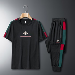 Baju Olah Pria Men's Sport Yoga Set Vest Shirt Top Shorts Set Pakaian Olahraga Pria Sport Wear TZ288