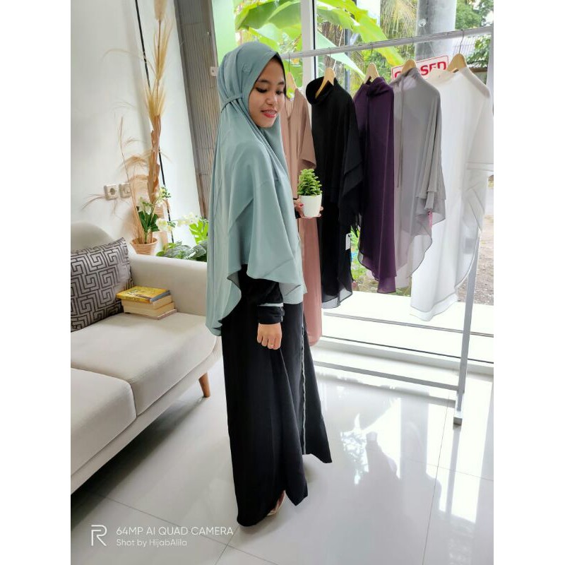 Gamis Dhuha⁣⁣⁣▫Charcoal Mint⁣⁣