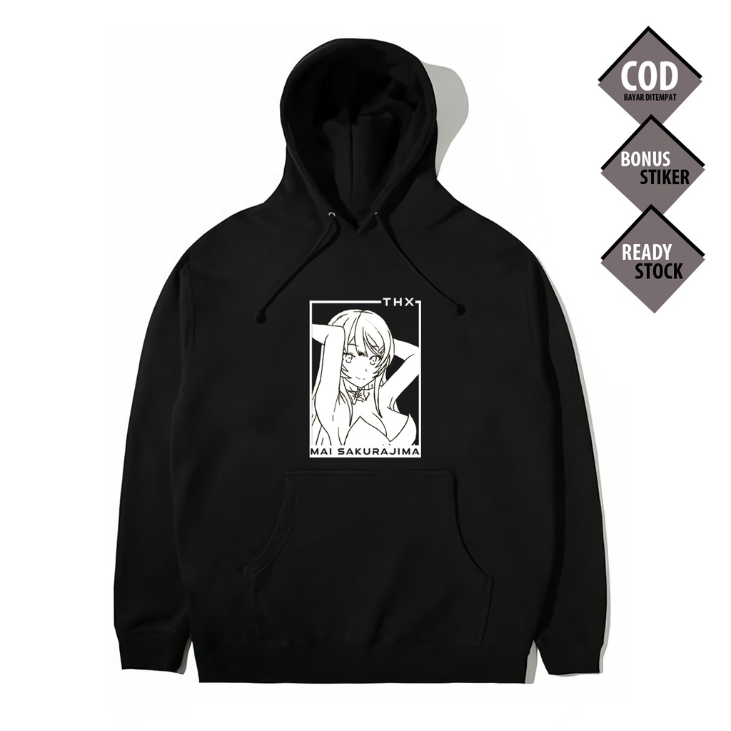 HOODIE ANIME MANGA WAIFU SAKURAJIMA MAI SEISHUN BUTA YAROU KAEDE TOMOE KOGA RIO FUTABA NODOKA TM