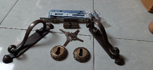 Termurah Harga Handle Pintu Rumah Minimalis Kuningan Antik Motif Cumi Terbaik Paket Hemat