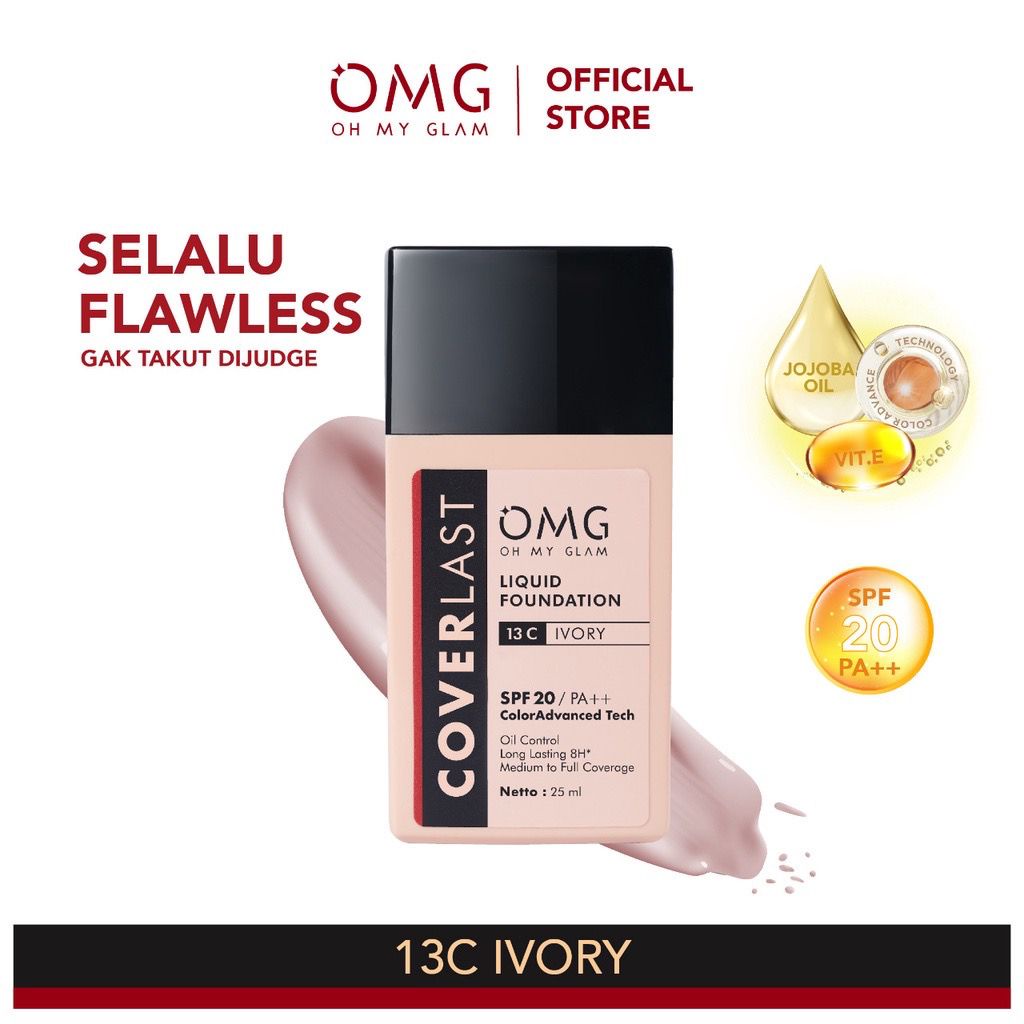 OMG Oh My Glam Coverlast Liquid Foundation - Alas Bedak