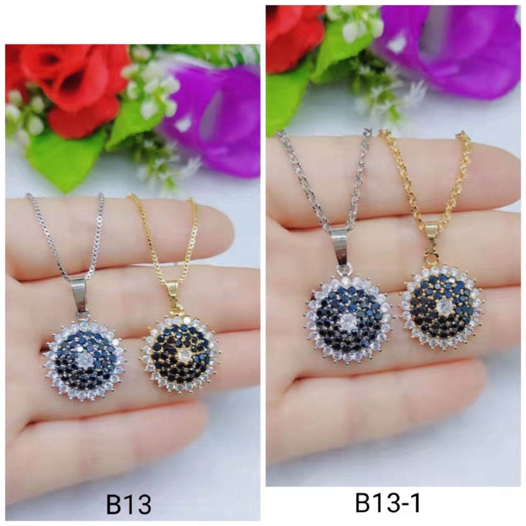 Kalung Xuping Permata Hitam Lapis Emas Perhiasan Fashion B12-14