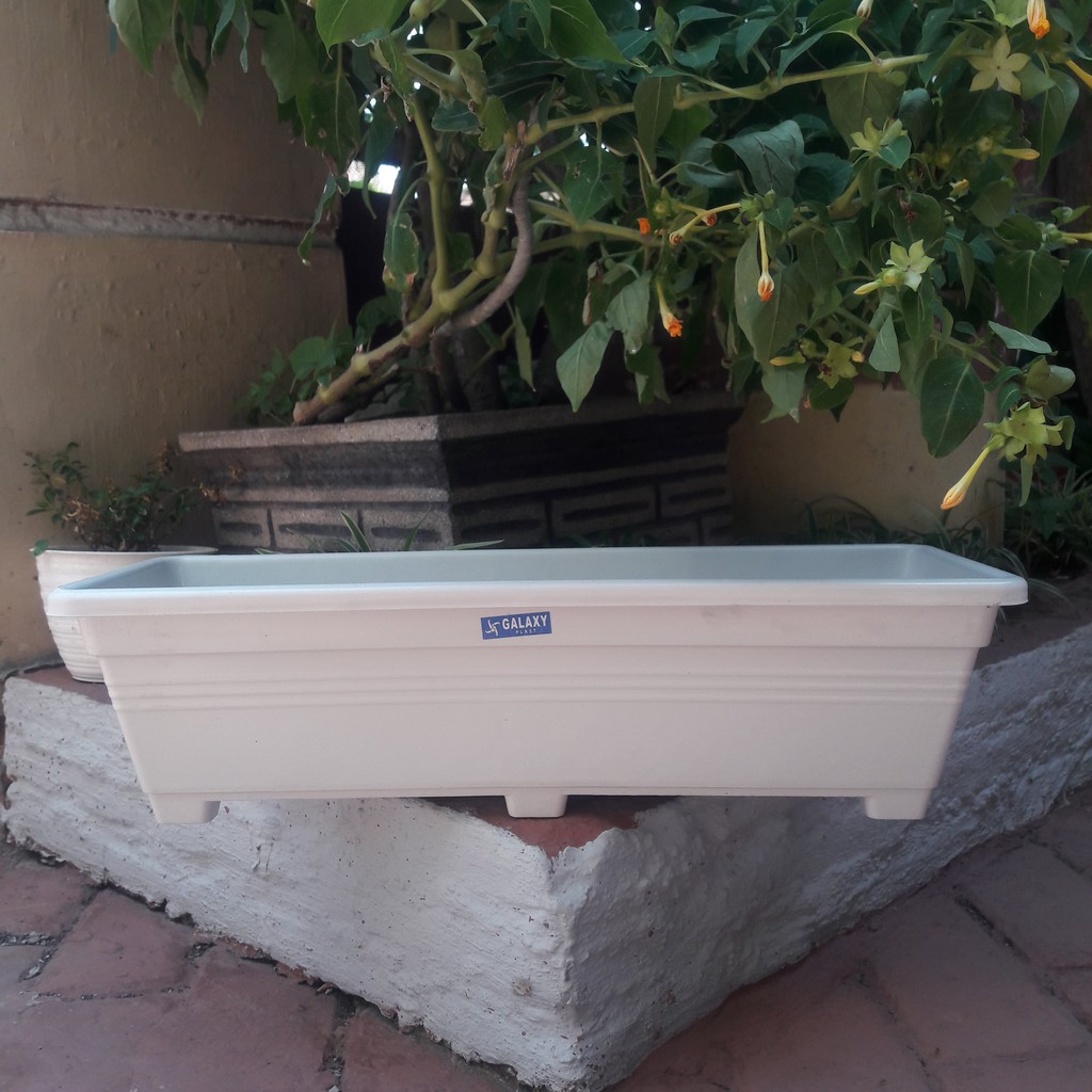 Pot persegi panjang putih Galaxy 50 cm Harga grosir murah Se Indonesia