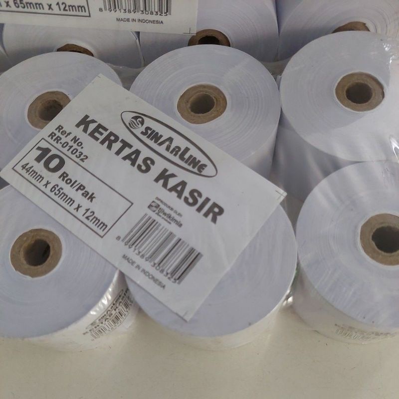 

kertas kasir 44x65x12mm (10 rolls)