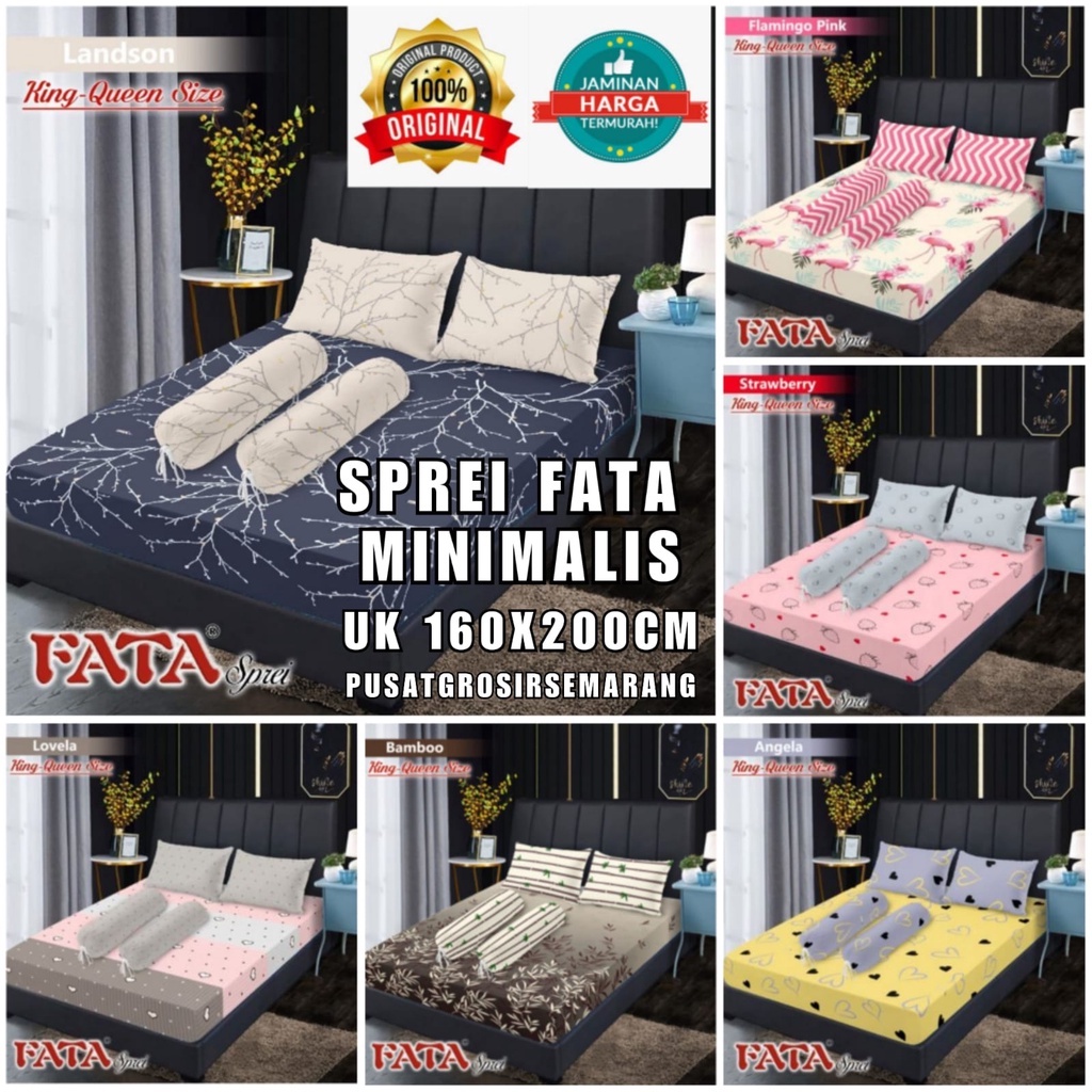 Sprei FATA Queen Size uk 160 160x200 Motif 3D Dewasa Abstrak Billabong Modern Minimalis Italiano Marmer Black Paris Asmi Atmosphere Flamingo Pink Strawberry Pineapple Kaktus Lovela Clyde Ezensa Honeymoon