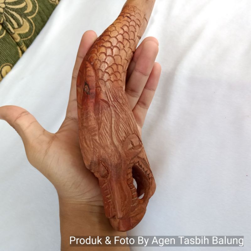Tongkat Jalan Kayu Setigi 100% ALAMI Ukir Naga Panjang 1 Meter STOK TERBATAS!!