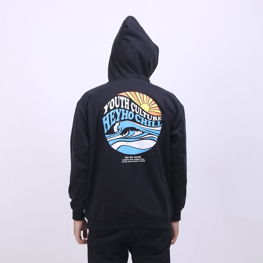 HOODIE PULLOVER HEYHO YOUTH CULTURE BLACK