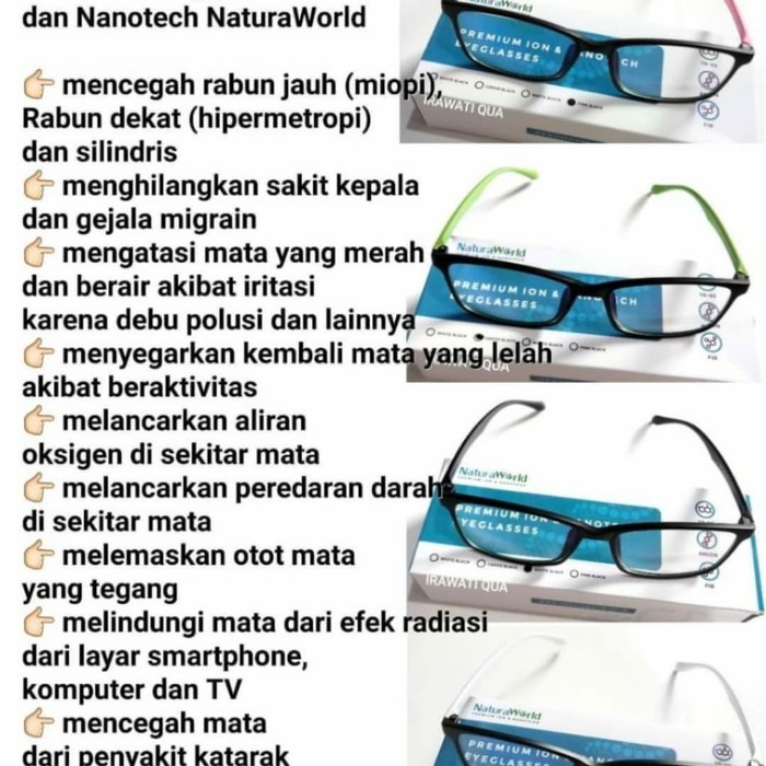 Kacamata Ion Nano premium dari Natura World
