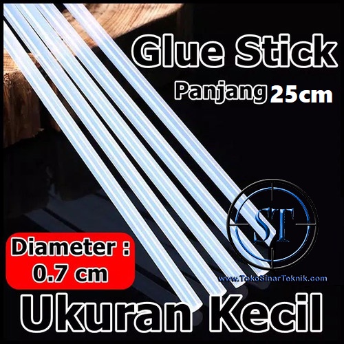 Lem Lilin Kecil / Lem Bakar Kecil 25 Cm Isi tembakan Glue Stick 7MM Tembak Refill Glue Gun 10W