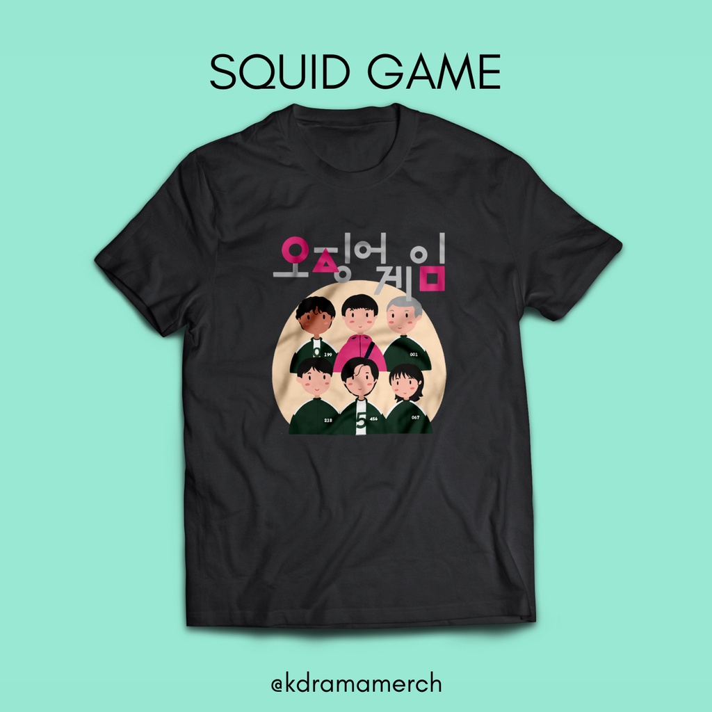 SQUID GAME TSHIRT KAOS DRAMA KOREA / DRAKOR KIT / DRAMA KOREA FANKIT / DRAKOR / KAOS COTTON / KAOS K