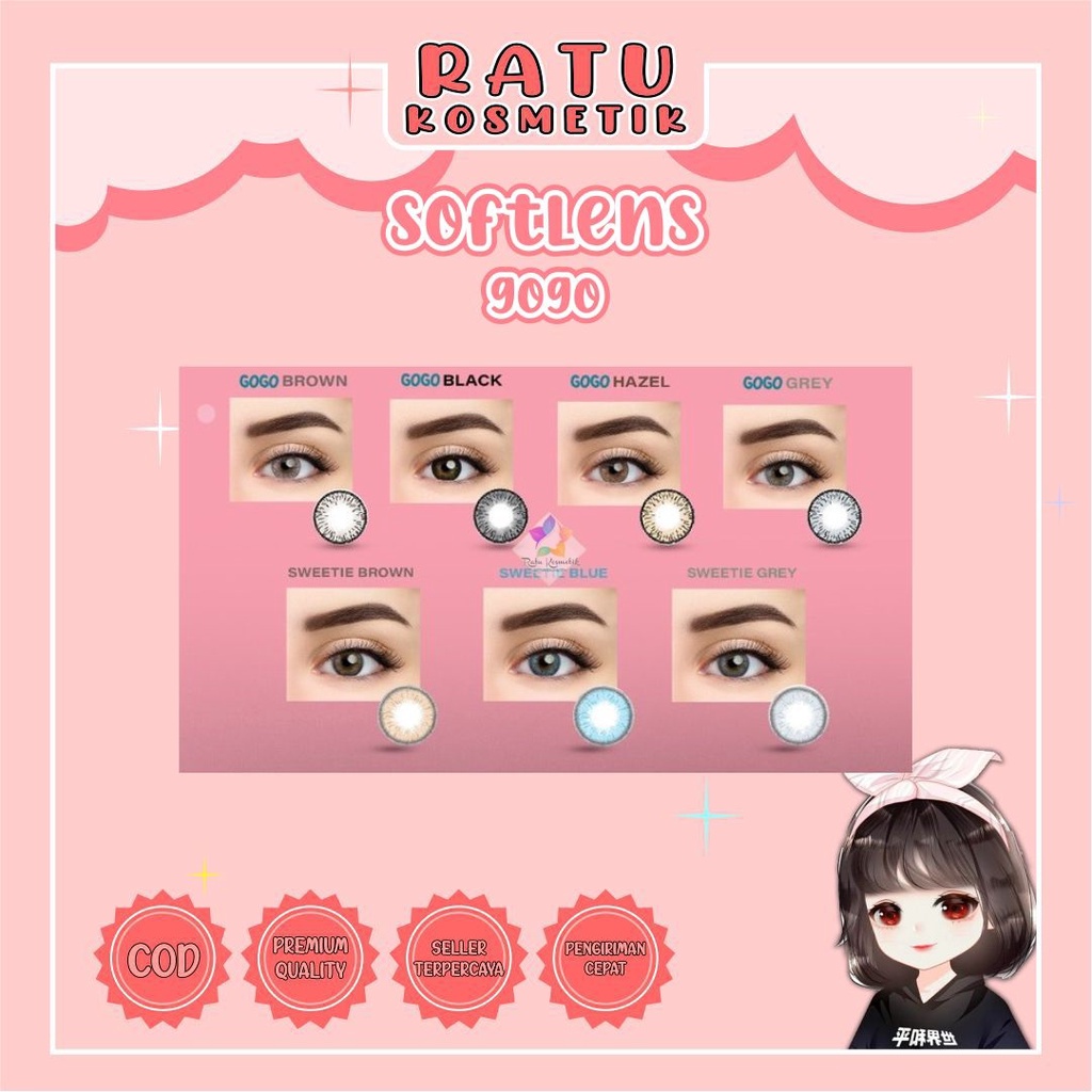 ❤ RATU ❤ Softlens Gogo Eyes by Omega Eyecare Normal | Soflens Dia 14.5mm