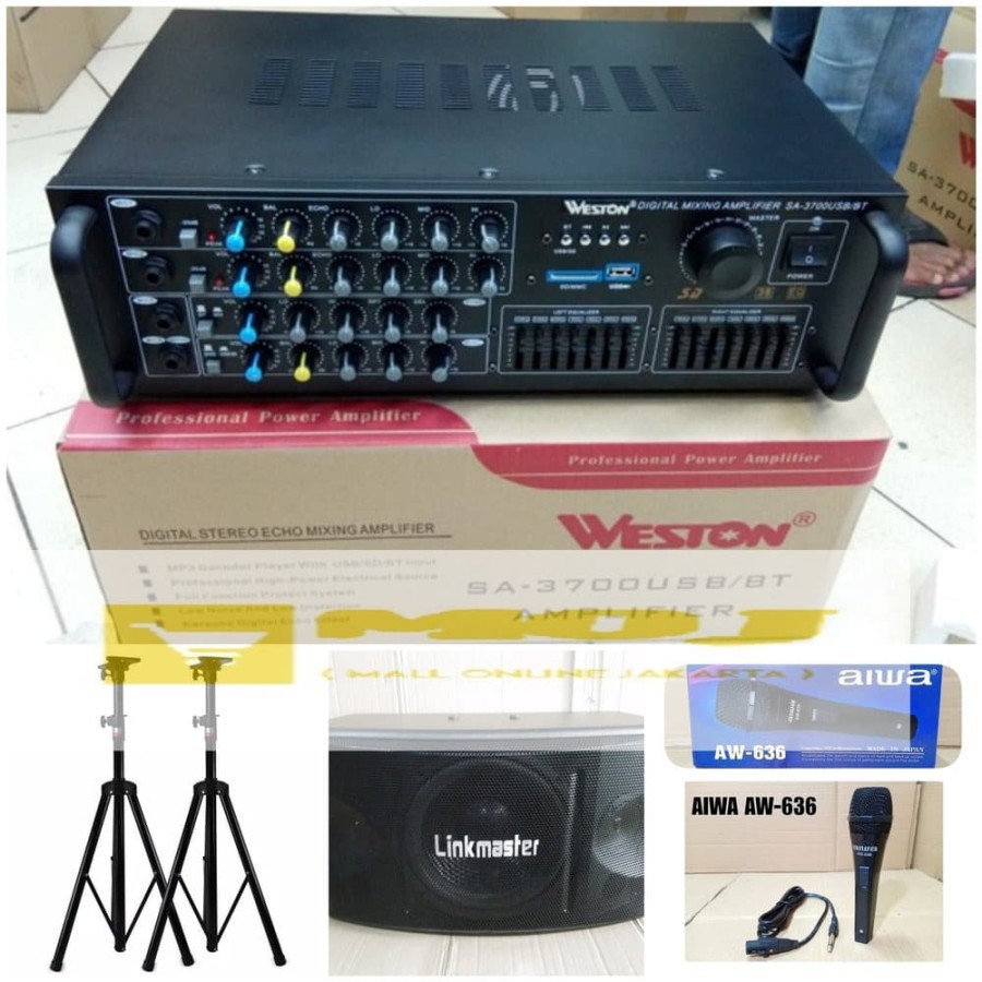 Paket karaoke weston linkmaster bluetooth paketan sound system rumah h