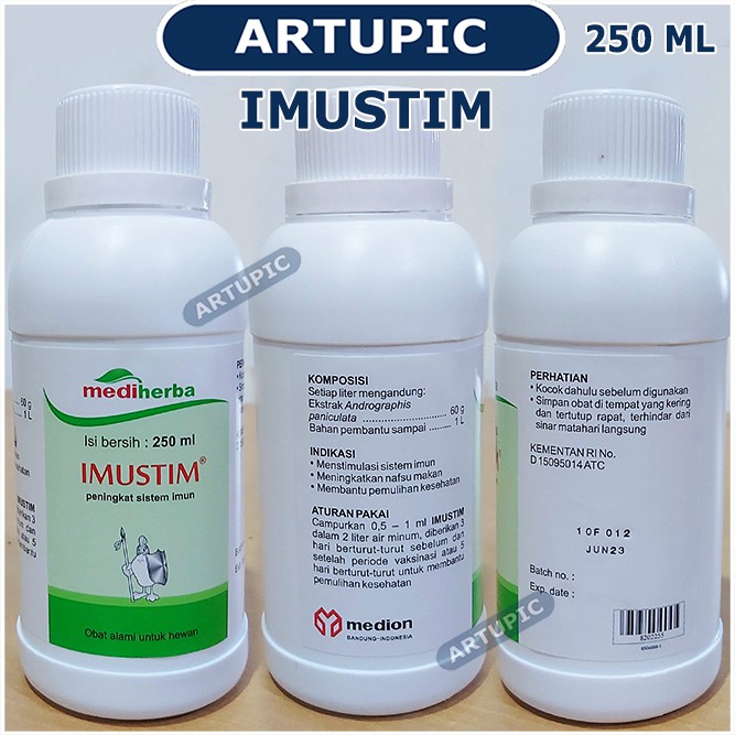 Imustim 250 ml Herbal Suplemen Peningkat Sistem Imun Hewan Ternak Ayam Unggas Medion