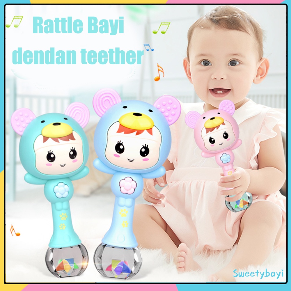 Rattle Musik Anak dengan Lampu dan Suara yg Menarik / mainan rattle bayi