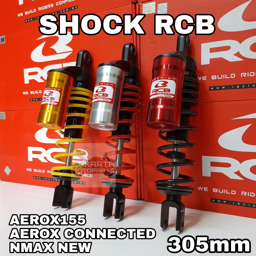 SHOCK RCB MB2 305mm AEROX155 AEROX CONNECTED NMAX NEW TABUNG SETELAN - Merah