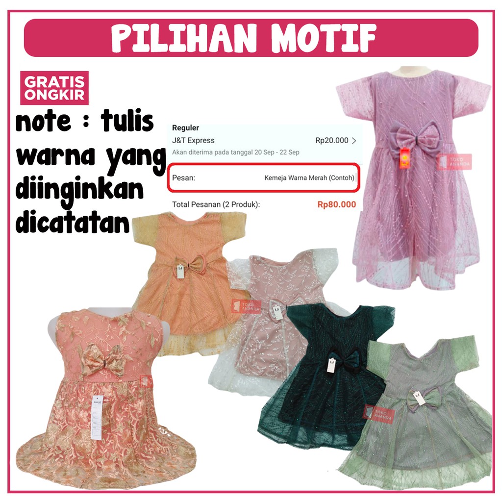 DRESS ANAK FULL BRUKAT TANGAN DAN KUTUNG / GAUN PESTA ANAK PEREMPUAN  / GAUN PESTA ANAK