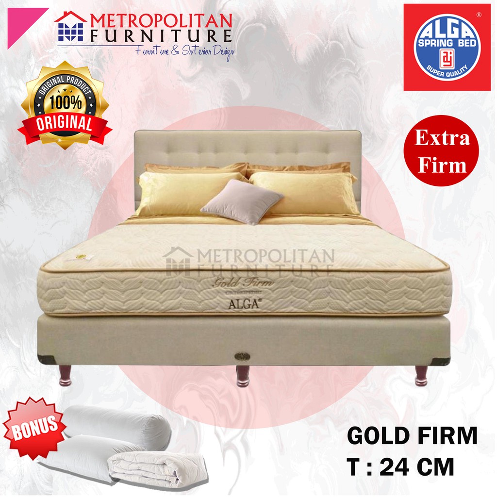 Kasur Springbed ALGA Gold Firm Deluxe (Full set)