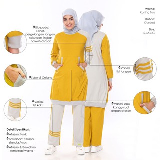  Baju  Olahraga Cewek Mulismah Vemmella Kuning  Tua  Shopee 