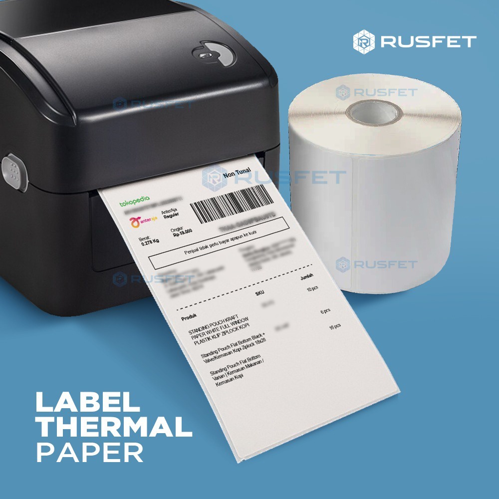 

H7Y Label Kertas Sticker Thermal Rusfet Resi Paper Stiker Printer Barcode Pos Onlineshop