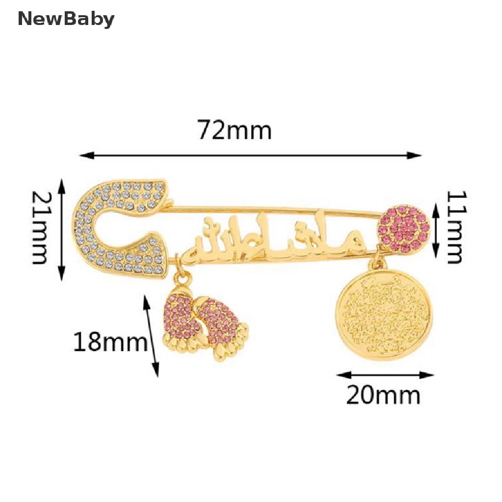 NewBaby Muslim Islamic Religious Style Pendant Rhinestone Crystal Pin Brooch Gift ID