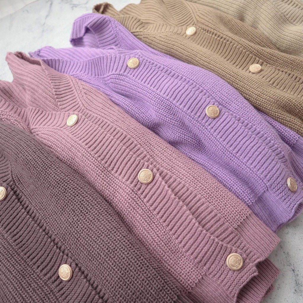 Zelonica Bubble Cardigan Bahan Rajut