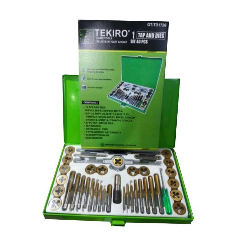 Tekiro Tap And Die Set 40 Pc / Tap Senai 40 Pc / Tap Ulir Baut Senai