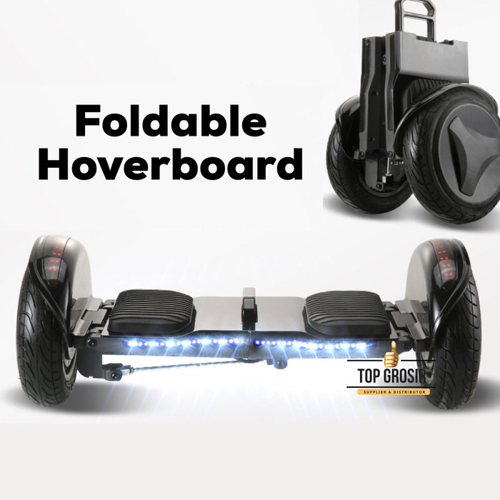 Hoverboard lipat foldable smart balance wheel 10 inch dengan pegangan