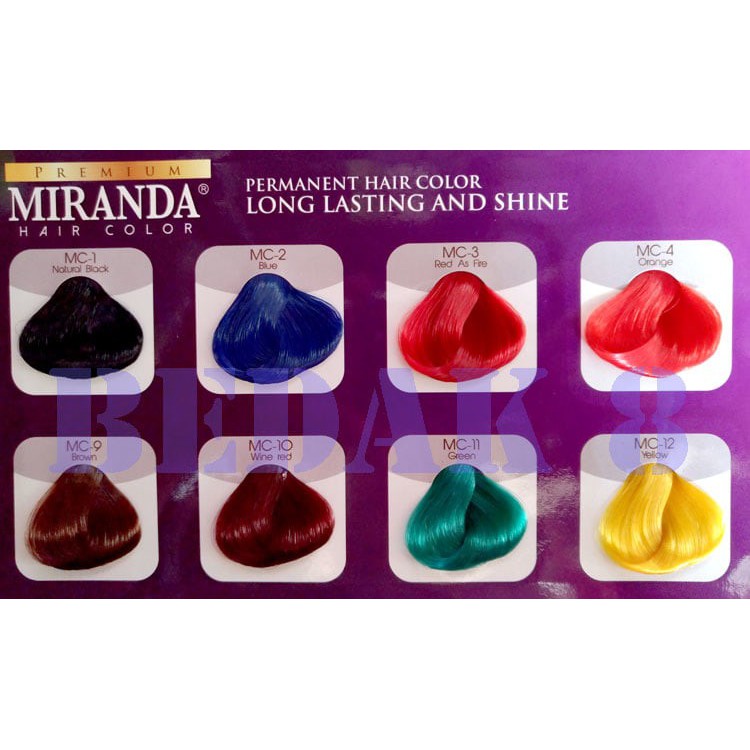 Semir Rambut Miranda/ Miranda Hair Color (Cat Rambut Permanen) 30 ml