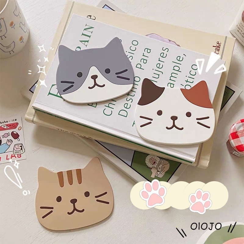 Kucing lucu Kartun Hot Plate Silicone Coaster Tatakan Makanan Non-Slip - ol