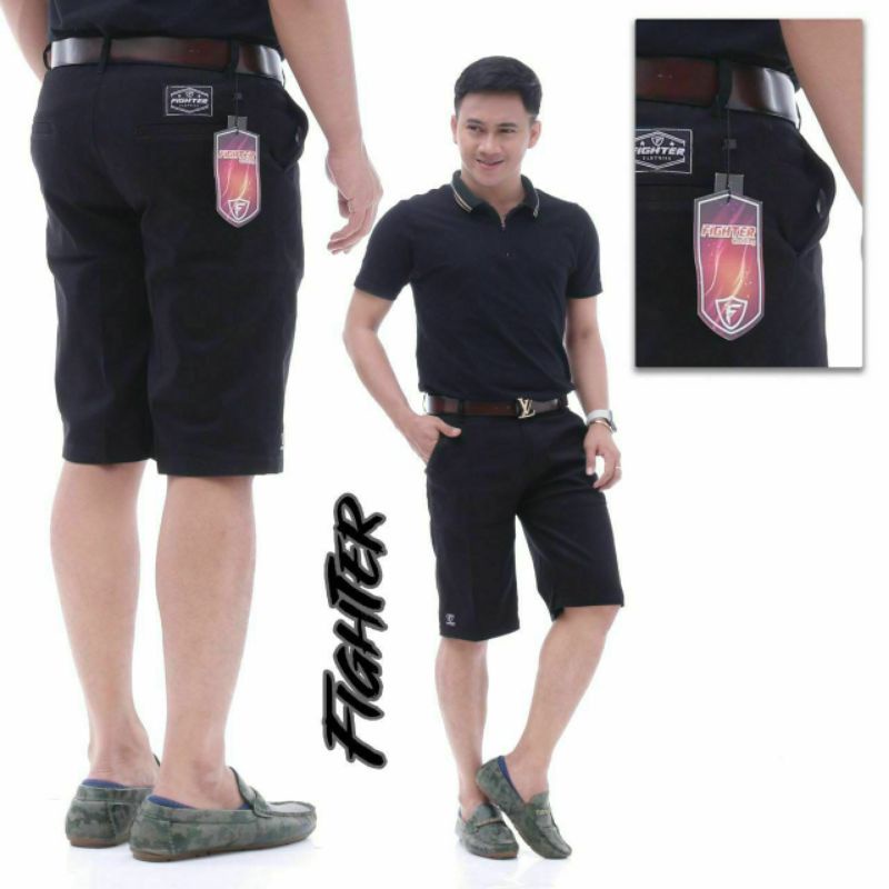 CELANA CHINO PENDEK FIGHTER PREMIUM